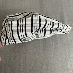 Quagmire Golf Black and White Adjustable Striped Cap